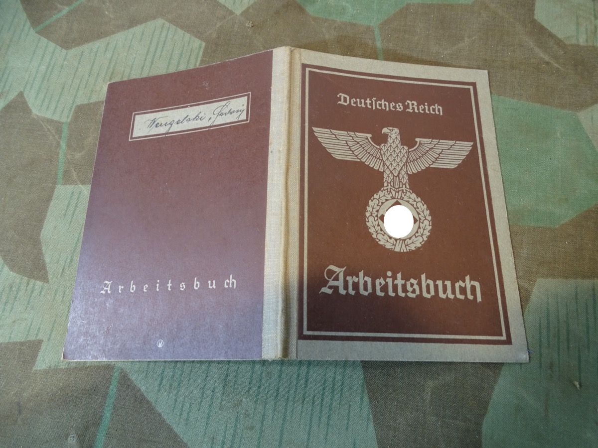 Deutsches Reich Arbeitsbuch, Kriegsausführung, H. Wengelski, Düsseldorf