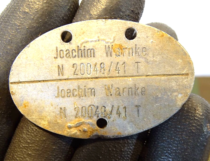 Alu Erkennungsmarke Kriegsmarine J.Warnke, N 20048/41 T