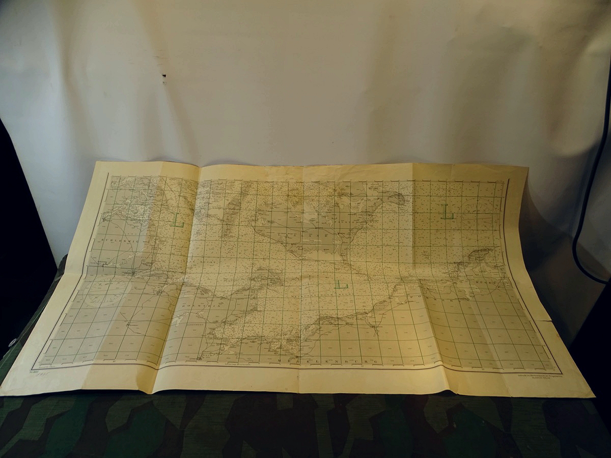 Kriegsmarine Seekarte Nr. D 1857 S, Rügen, Mecklenburg