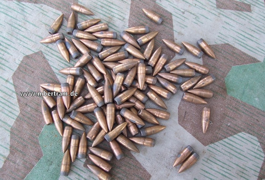 100 Stück Wehrmacht Geschosse 8x33 orig. Sturmgewehr 44 / MP 44