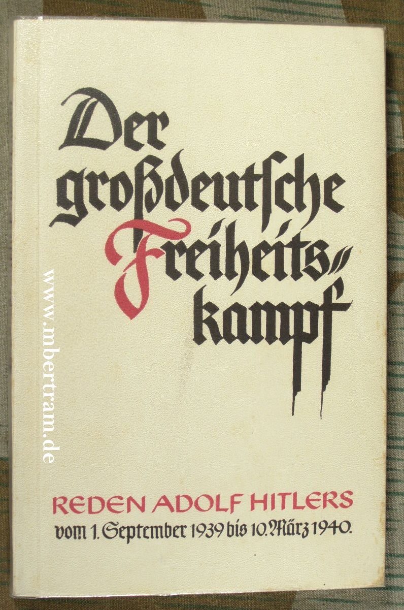 Der großdeutsche Freiheitskampf, Reden Adolf Hitlers Bd.1