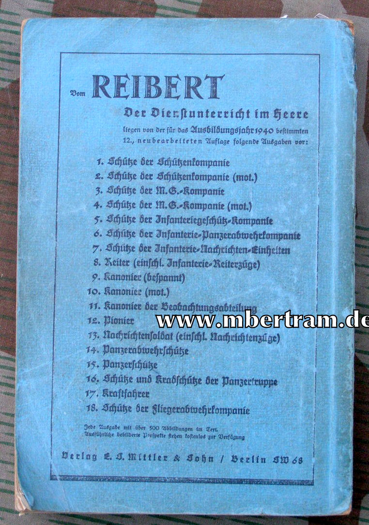 12105-2 Der Dienstunterricht im Heere für den Pionier 1940 395 S.