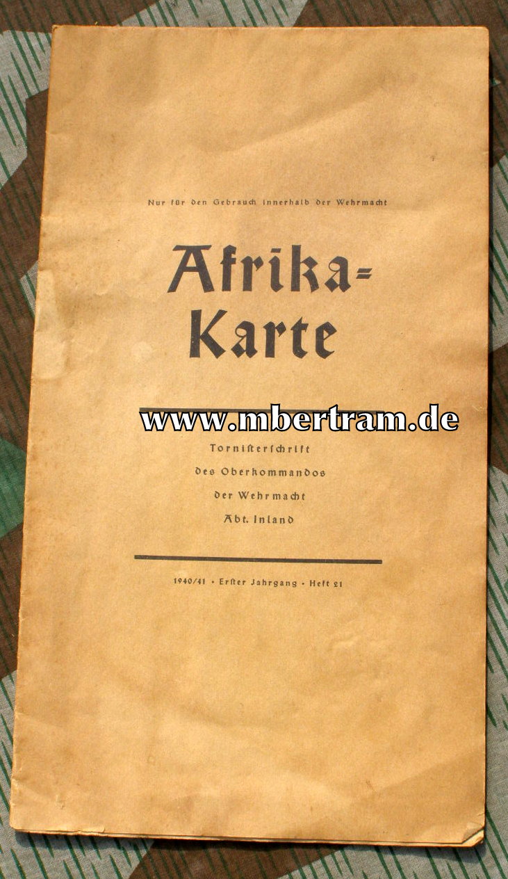 Afrika Karte 1940/41,Herausg. Oberkommando Wehrmacht