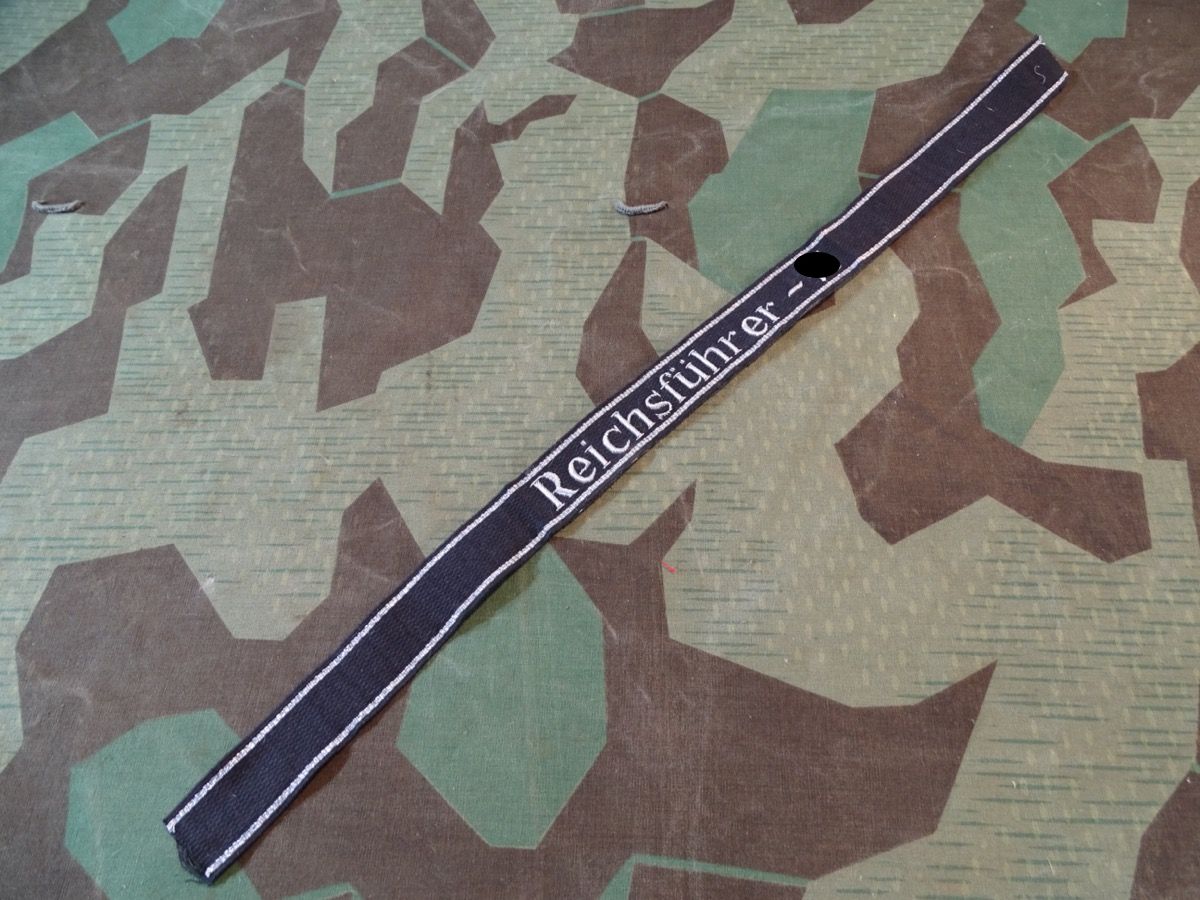 Replik:  SS Ärmelband Offizier Reichsfüher SS, gestickte RZM Version