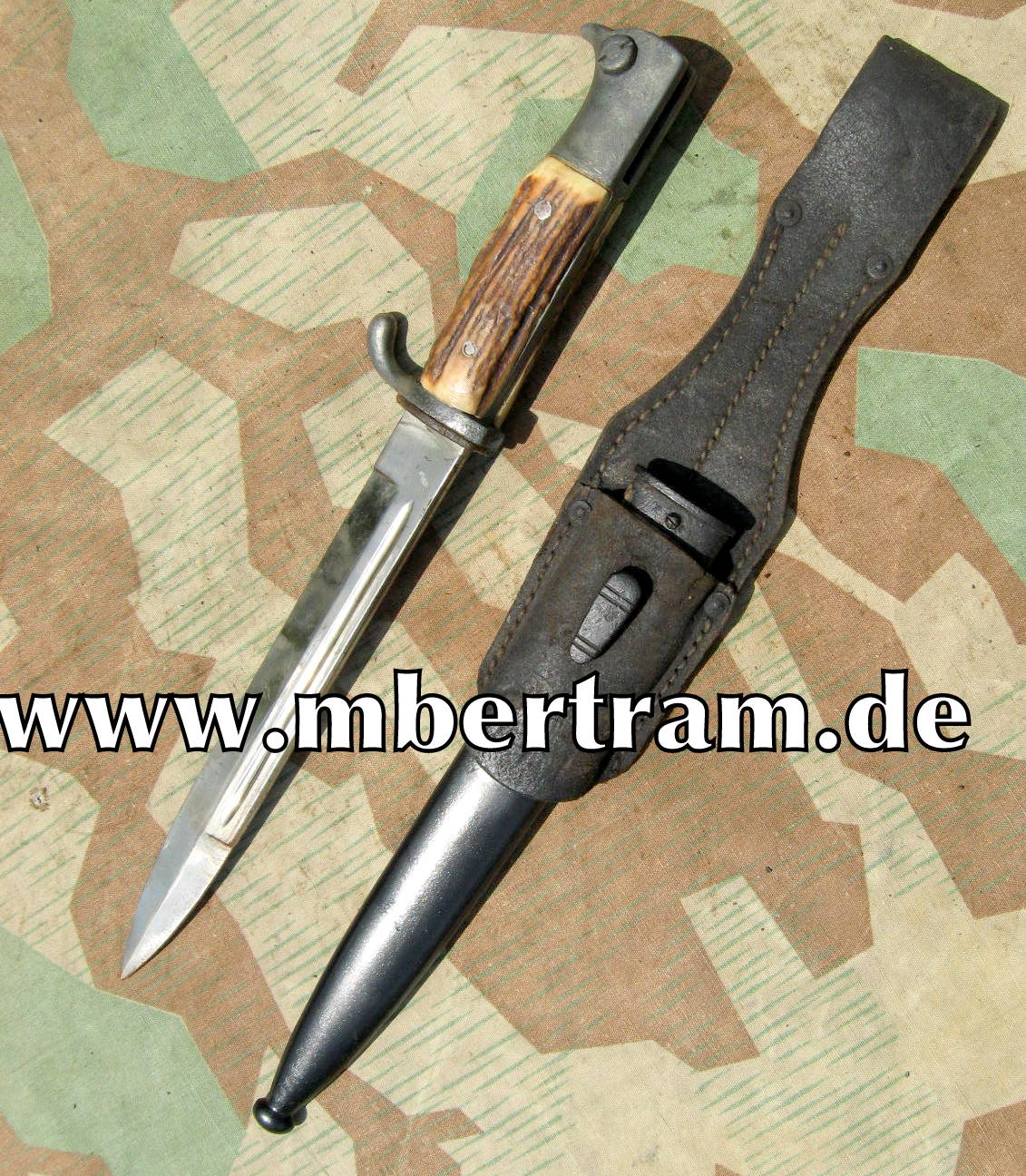 Extra Seitengewehr KS 98, Hirschhorngriff, Koppelschuh