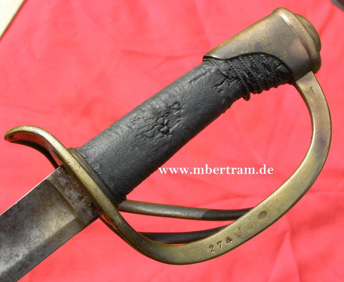 10285-11 Französischer Kavalleriesäbel M 1822, preuss. Beutewaffe