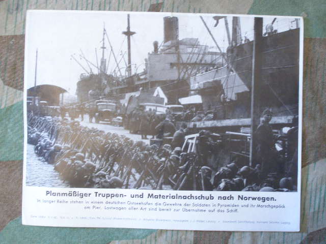 Truppen und Materialnachschub nach Norwegen 1940, 17x24
