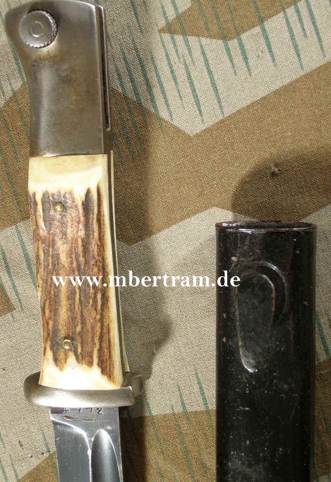 SEITENGEWEHR 84/98, Horn Griffschalen, " Mundlos 1939"