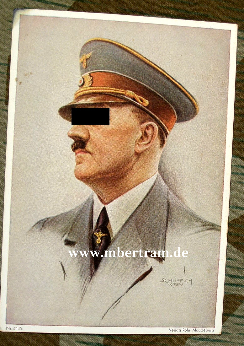 Bunte Propaganda Portrait Postkarte, A. Hitler, Verlag Röhr