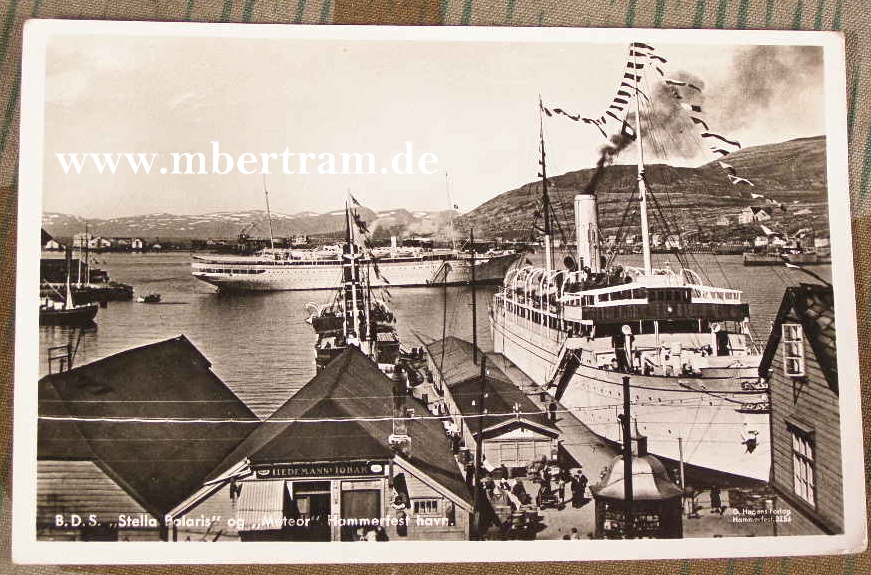 KdF. Kreuzfahrtschiffe Stella Polaris u. Meteor i. Hammerfest