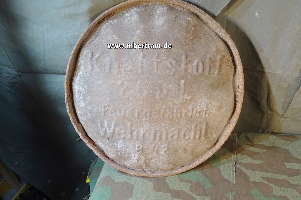 Deckel für 200 Liter Kraftstoffass der Wehrmacht 1942