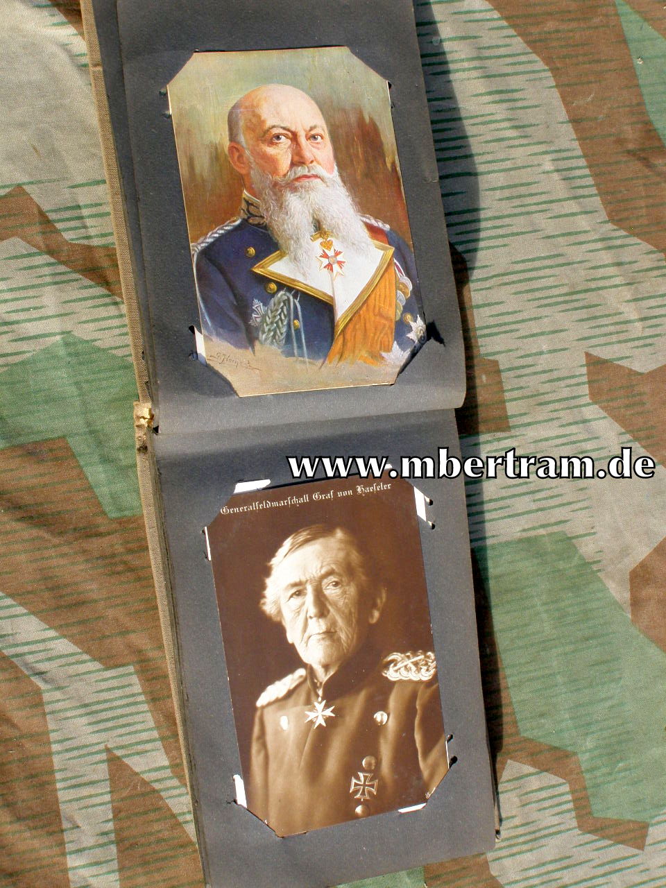 12432-9 Postkarten Fotoalbum, Portraits Kaiser u. Familie, 49 Karten