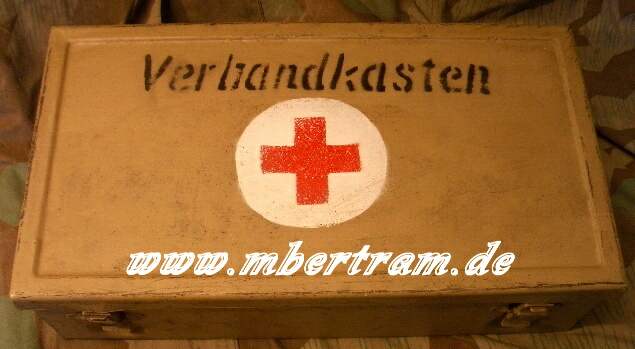 Wehrmacht Südfront Verbandkasten, sandfarbe, hen, WaA