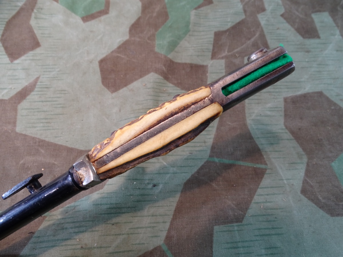 Extra Seitengewehr KS 98 mit Hirschhorn Griffschalen Gebirgsjäger, WKC Solingen. Stempel P.D.W Extra Seitengewehr KS 98 mit Hirschhorn Griffschalen Gebirgsjäger, WKC Solingen. Stempel P.D.W