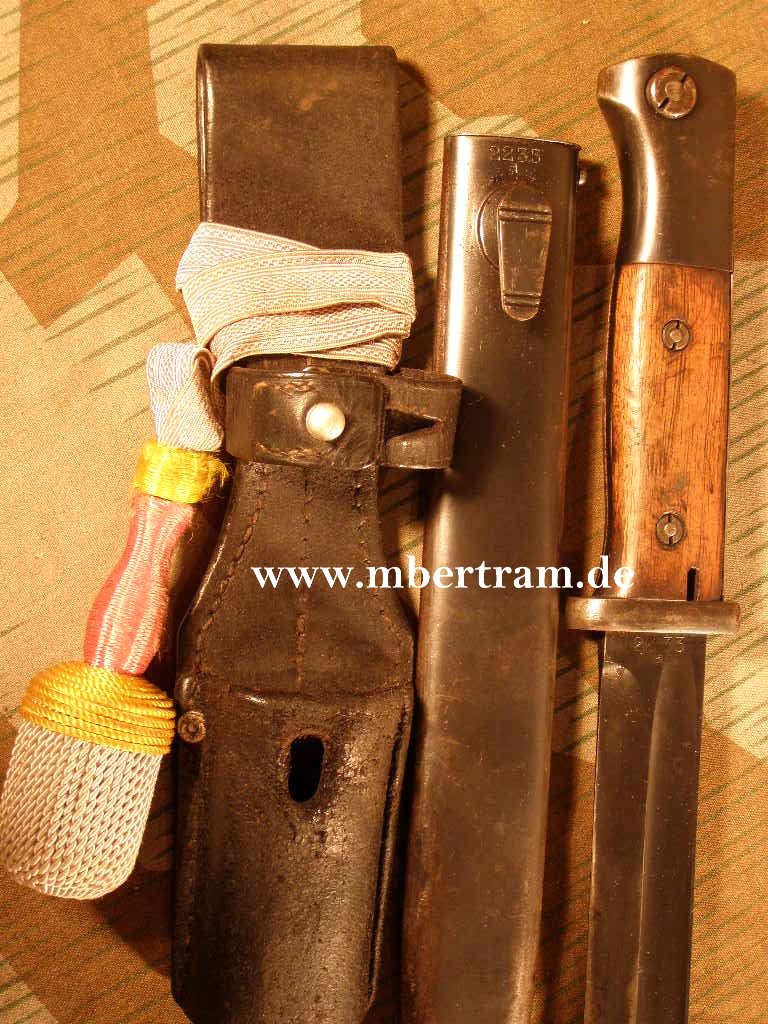 K 98 Seitengewehr M 84/98, Koppelschuh, Portepee, nrgl.