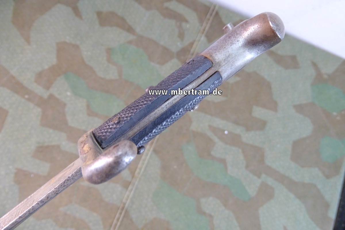 16689-17 Preussischer Extra Hirschfänger M 1871 mit Klingenätzung, ohne Scheide