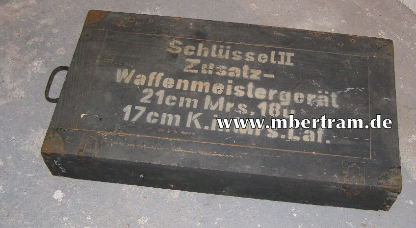 Waffenmeisterkiste Schlüssel  II: 21 cm Mrs. 18 u. 17 cm K. in Mrs. Laf.