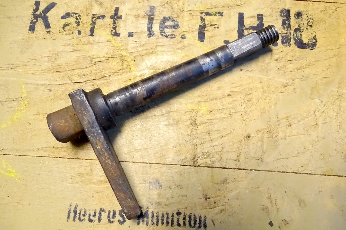 MG Maxim M 1910 Lafettenbolzen ohne Mutter, Ohne Aufschieb Muffe