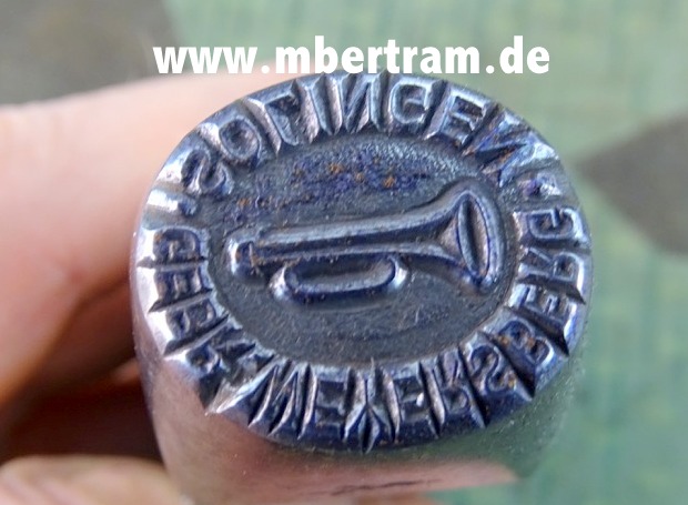 Hersteller Prägestempel der Blankwaffen Firma " Gebr. Weyersberg Solngen"