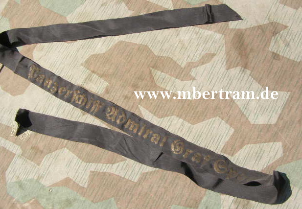 Mützenband Kriegsmarine "Panzerschiff Admiral Graf Spee"