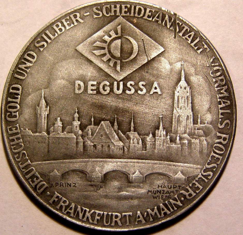 Med. Degussa Frankfurt 20.04.1943 Geburtstag d. Führers