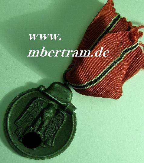 Medaille Winterschlacht im Osten 1941/42, leichte Randbeule