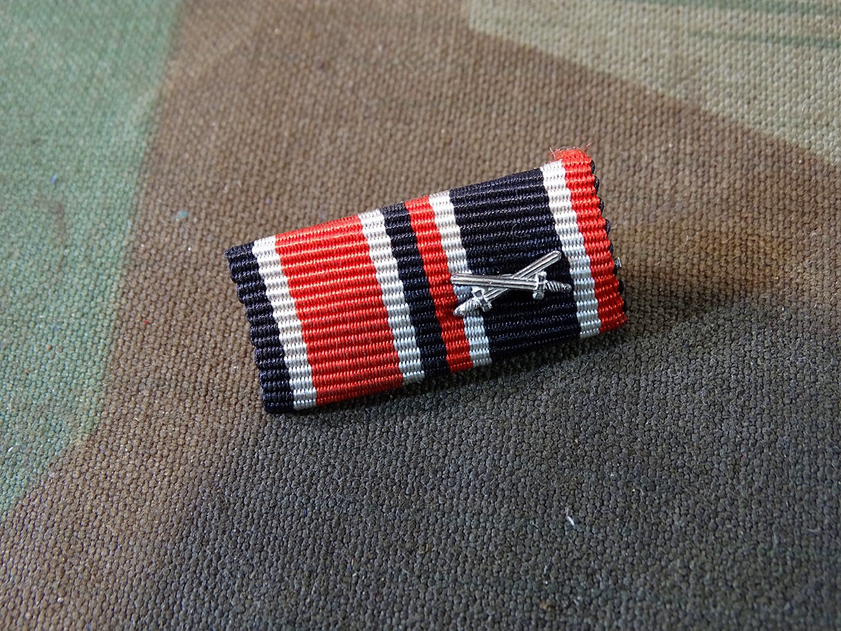 2er Bandschnalle / Bandspange: EK 2 1939, KvK 2. Kl. mit Schwertern