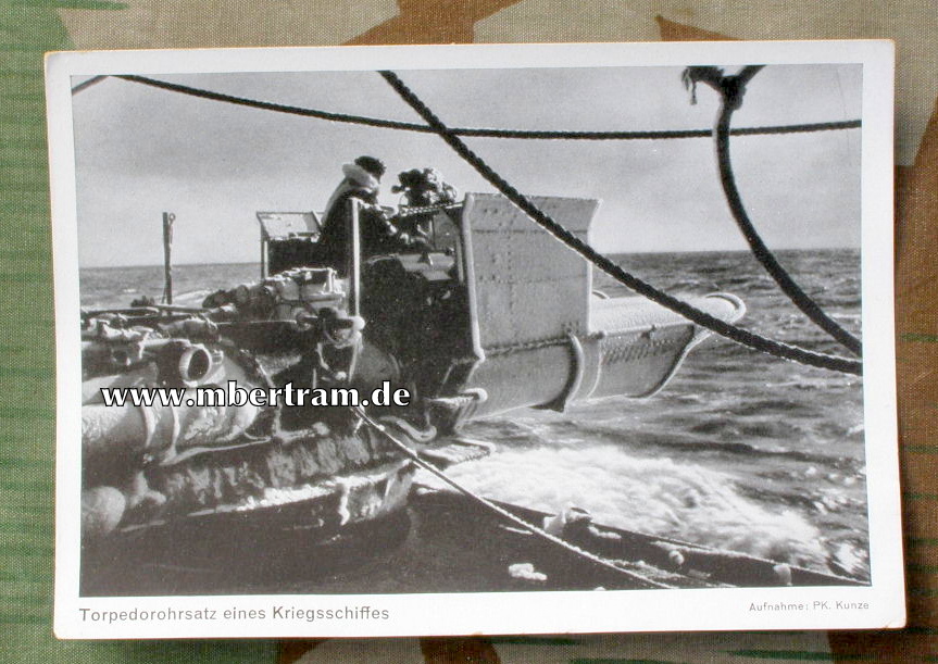 Propagandapostkarte "Torpedorohrsatz eines Kriegsschiffes"
