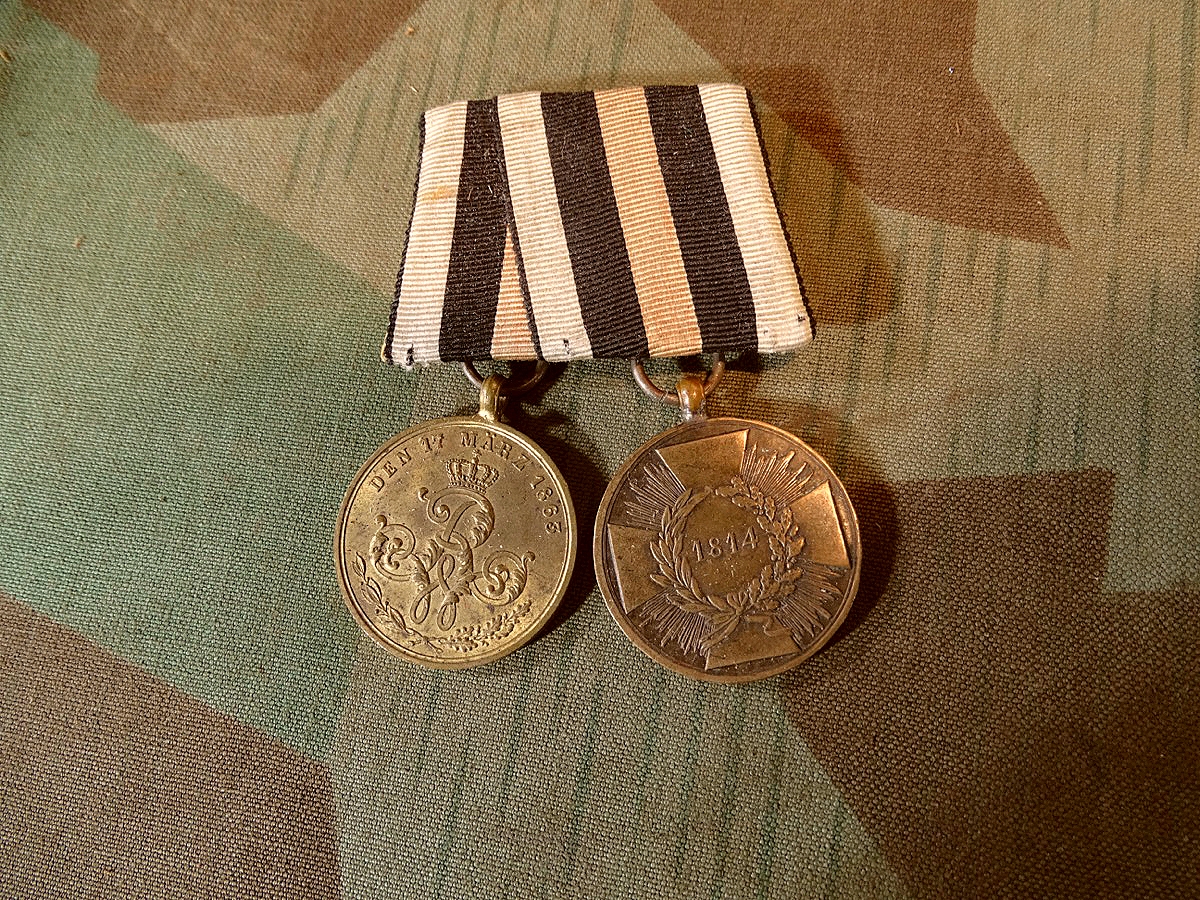 2er Ordensspange Kriegsdenkmünze für Kämpfer 1814, Medaille 17. März 1863