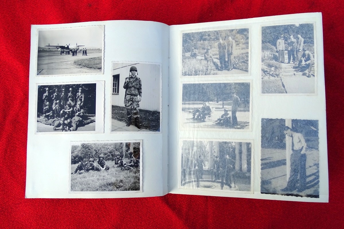 Fotoalbum , frühe Bundeswehr, Tarnanzüge, Panzer, Hubschrauber, Noratlas, Borgwart