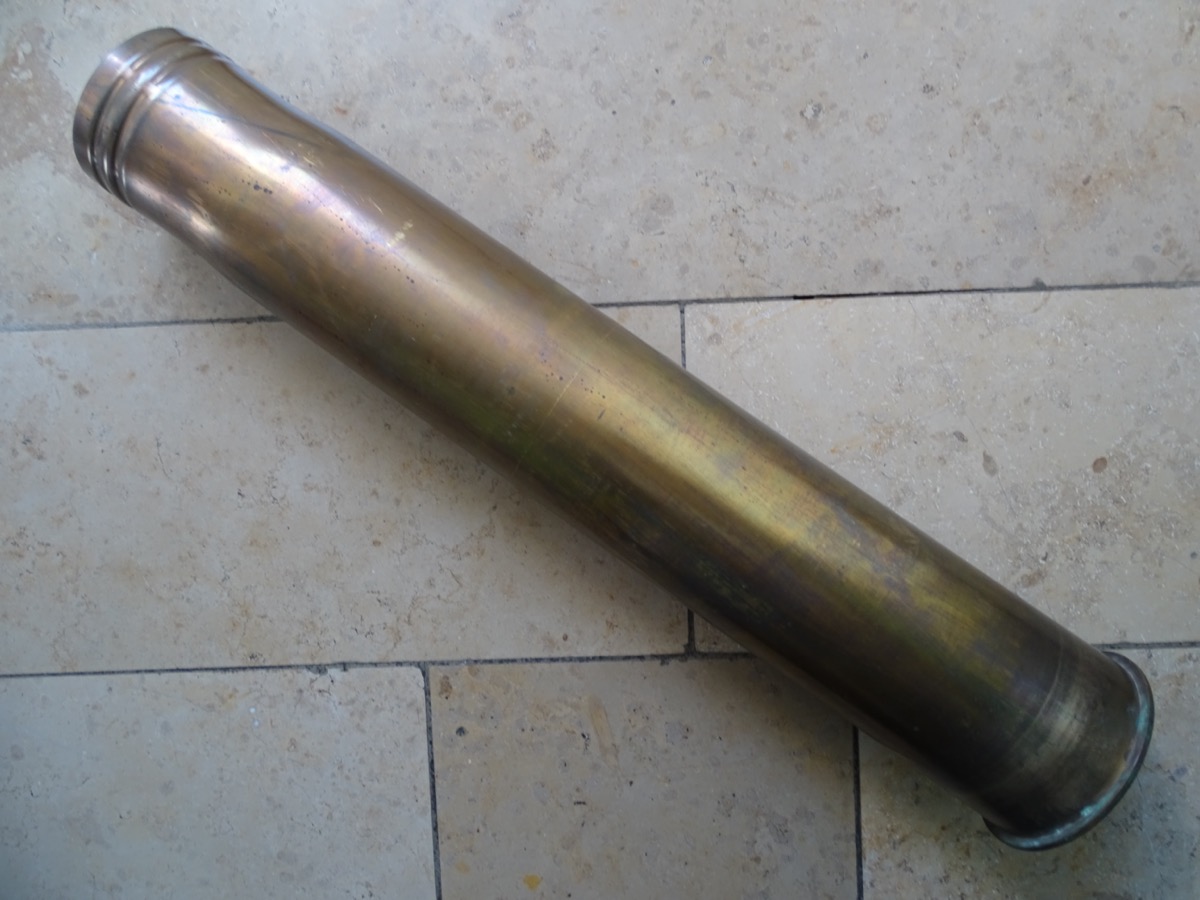 8,8 cm Flakhülse Kriegsmarine der Wehrmacht, Messing, sehr frühes Stück von 1933, Zustand 1-2