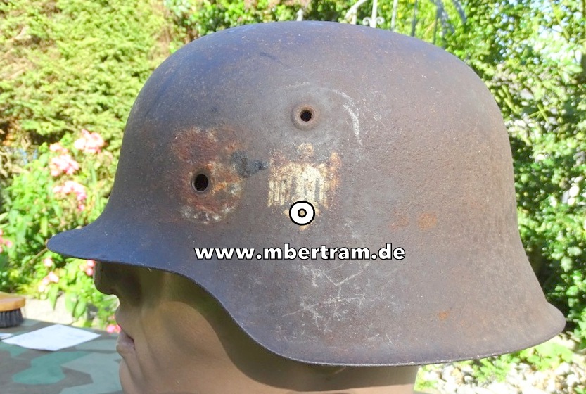 Helmglocke M 40 mit Wehrmachtsadler, vernarbt