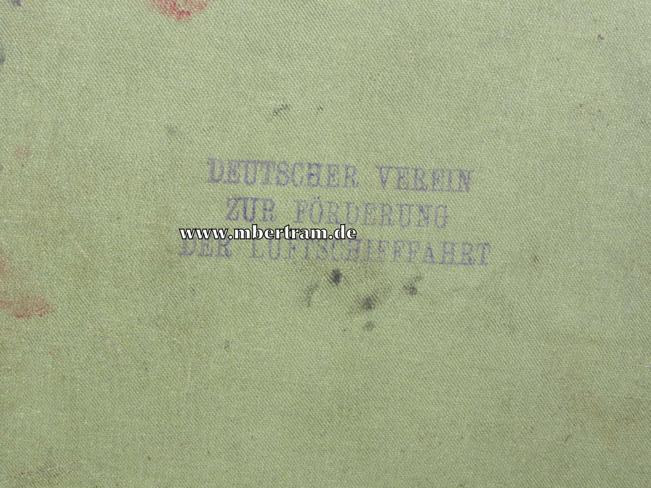 11206-4 Leinenkarte für Zeppelin, beschriftet um 1890. Selten !!