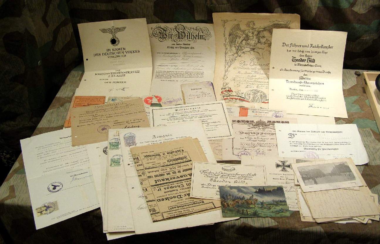 Dokumente, Urkunden: EK1u.2, VWA, Soldbuch Ehrdenkm...
