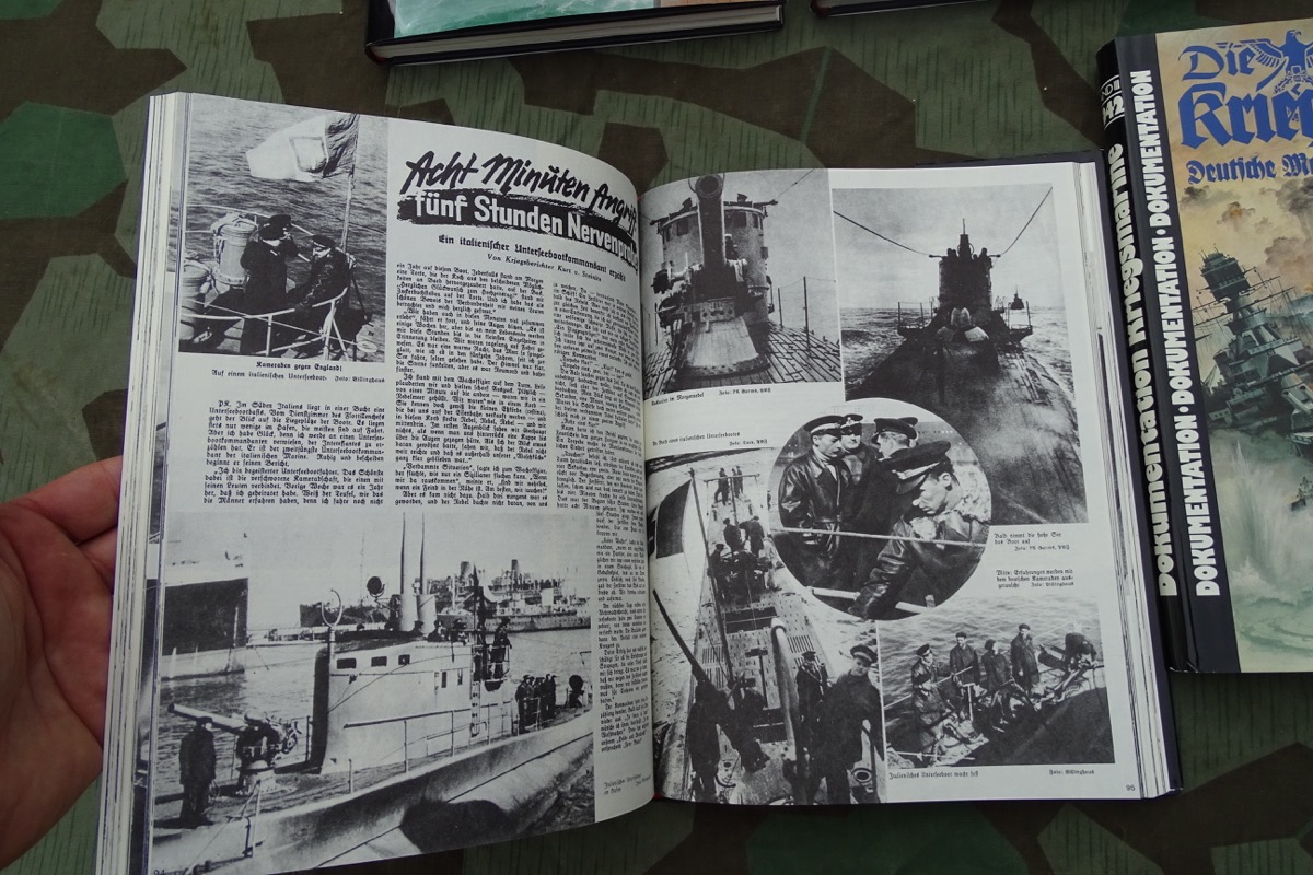 16174-11 5 Bände Die Kriegsmarine.Nachdruck d.Truppenzeitschrift d.Marine