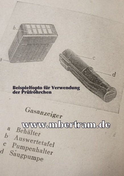 Wehrmachts Kampfgas Spür Röhrchen. Grüne Ringe