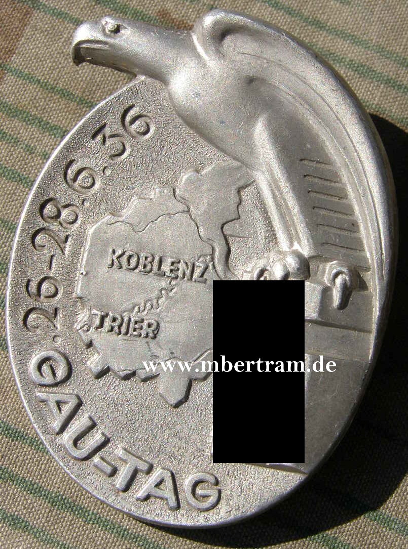 Gautag 26. - 28.6.1936 Koblenz-Trier , Metallabzeichen
