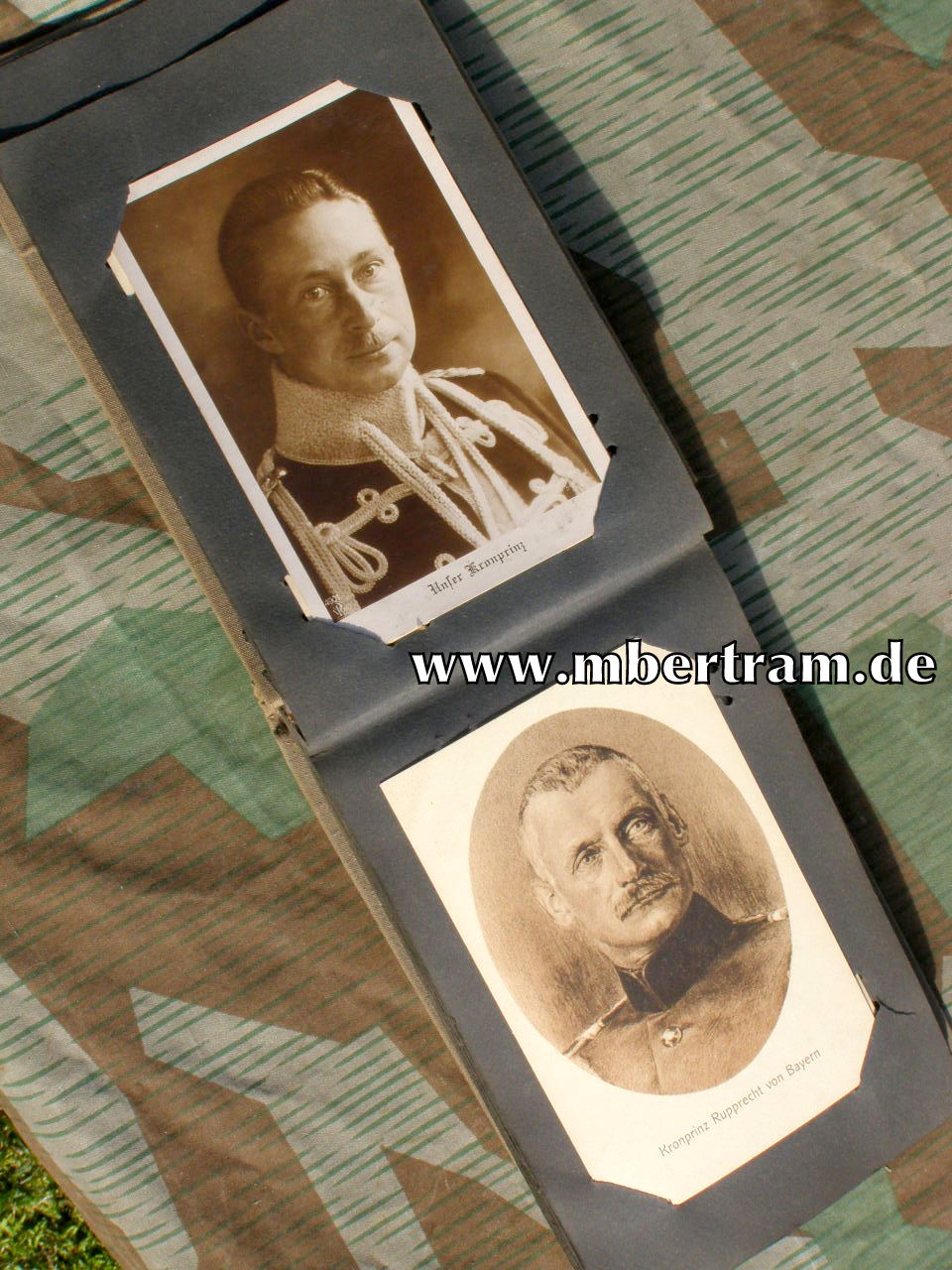 12432-5 Postkarten Fotoalbum, Portraits Kaiser u. Familie, 49 Karten