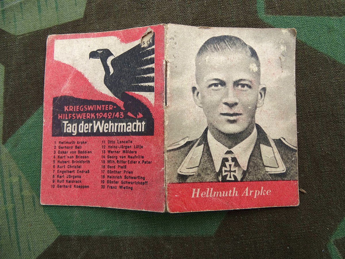 WHW Reichsstrassensammlung Büchlein " Helden d.Wehrmacht. Ritterkreuzträger Paul Arpke "