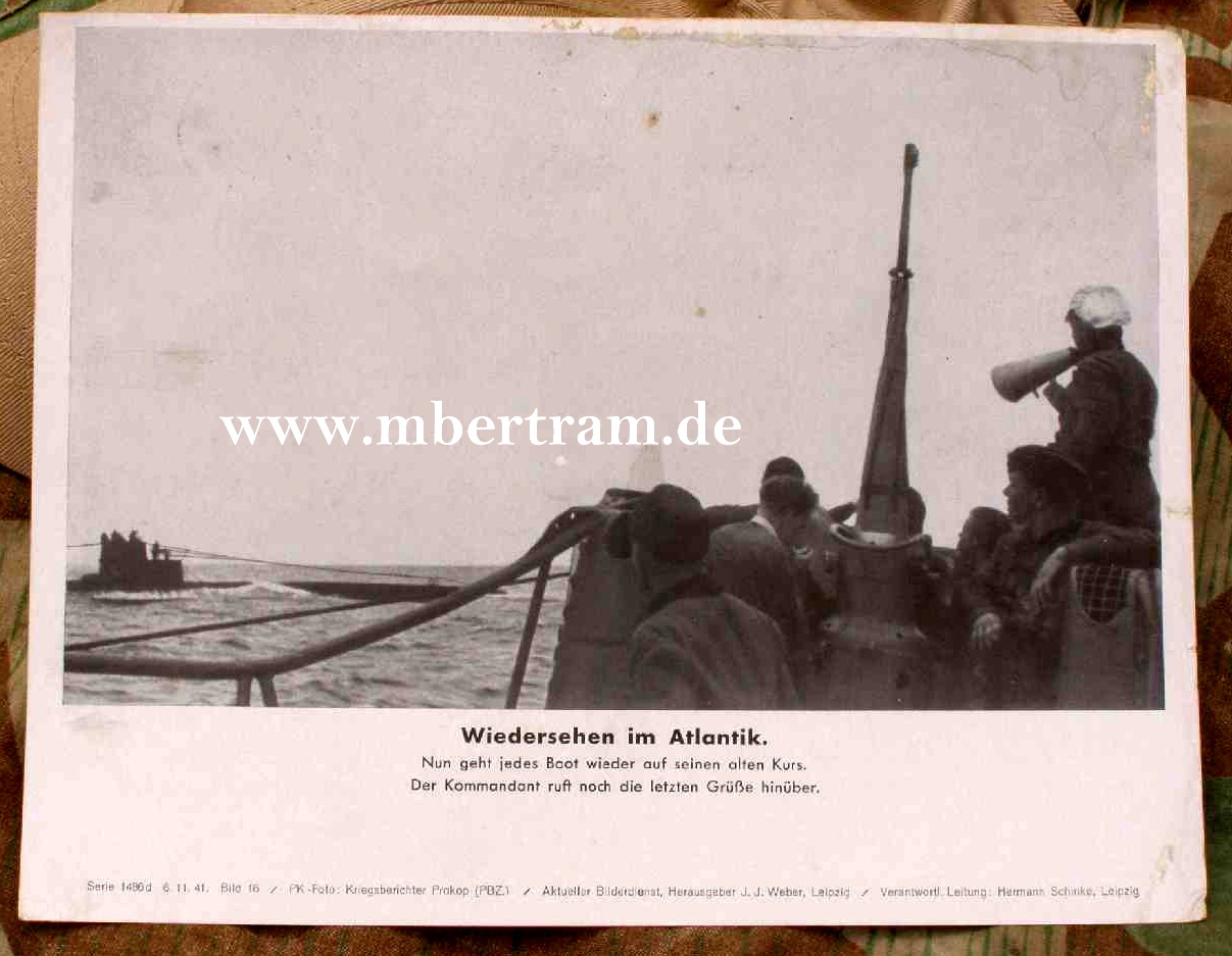 Pressefoto 17x24cm "U-Boot Treffen im Atlantik 6.11.41
