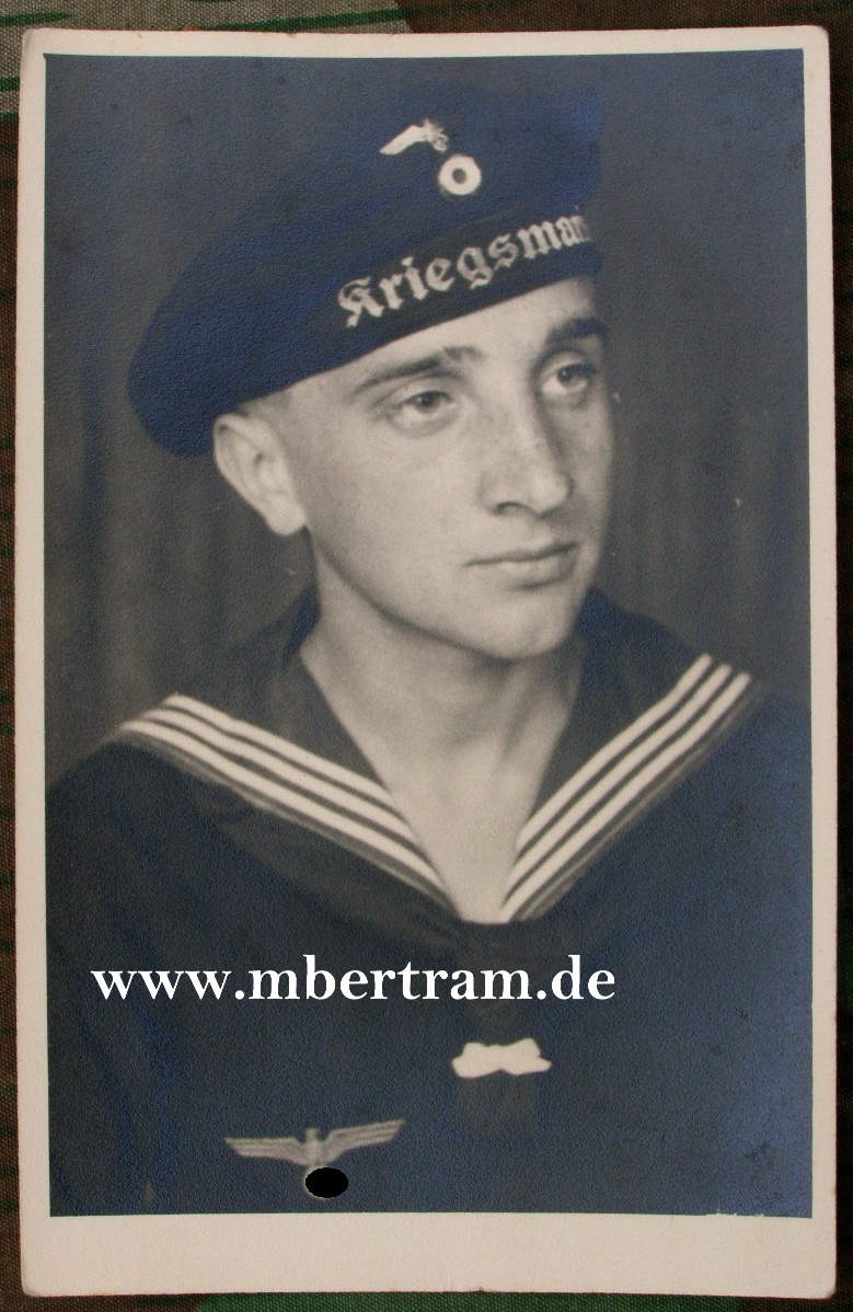 Matrose, Tellermütze, Mützenband " Kriegsmarine"
