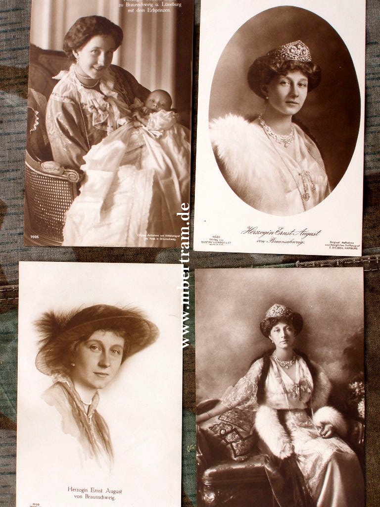 4 x Herzogin Viktorie Luise, Ernst August von Braunschweig