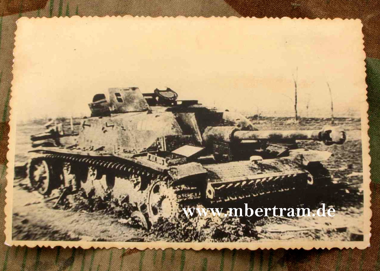 Postkarten Foto - deutsches Sturmgeschütz in Russland
