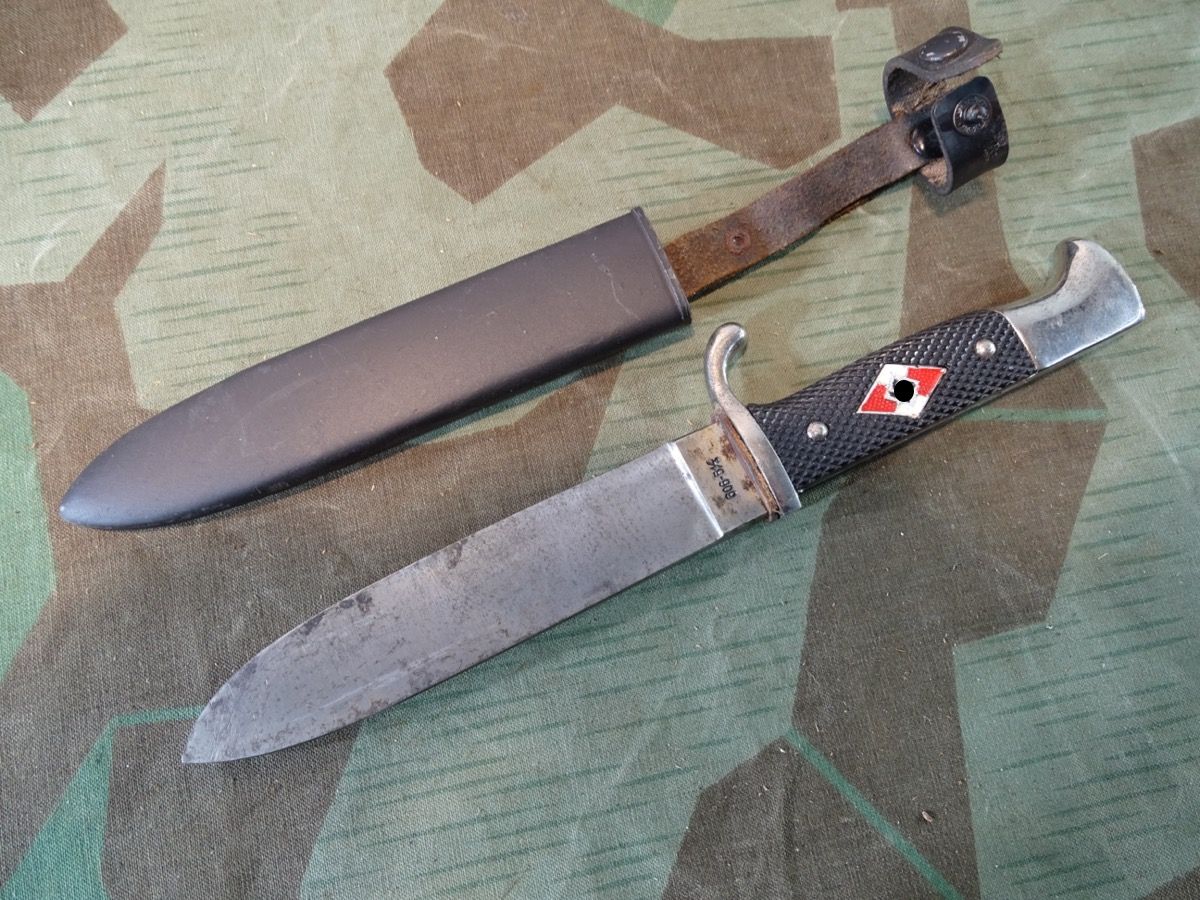 Replik : HJ Messer / HJ Dolch mit Griffemblem. Rehwappen Solingen 