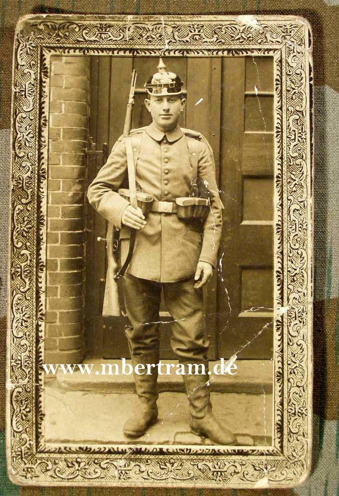 Foto 1.Weltkrieg, Breslau 1915. Preuss. Soldat, Gewehr 98