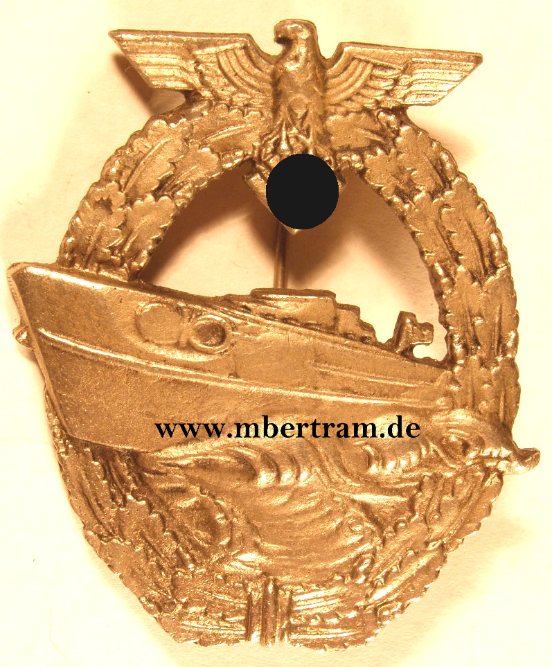 Replik: Schnellboot Kriegs Abzeichen der Kriegsmarie, mit Hst.