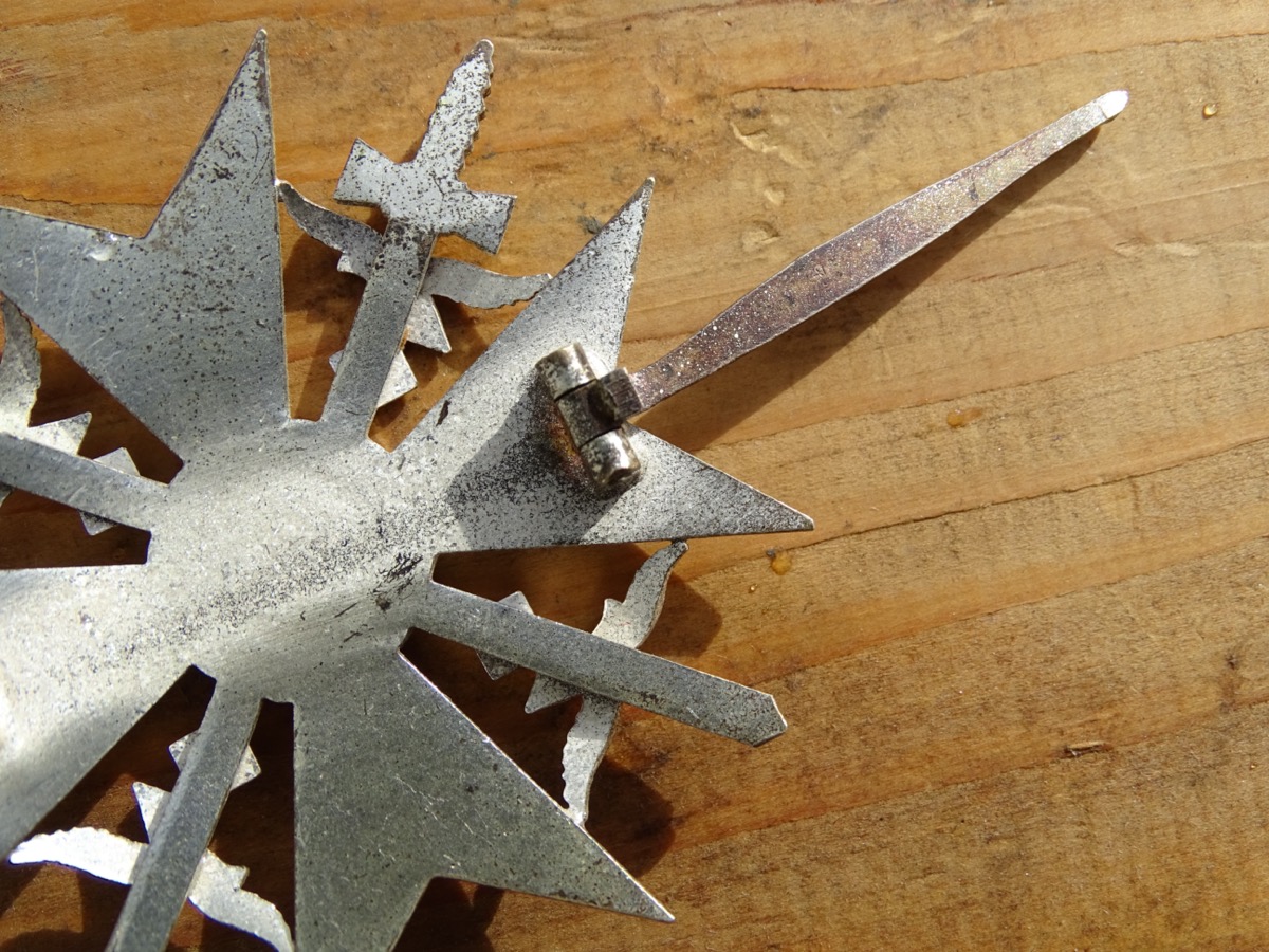 Spanienkreuz in silber mit Schwertern, Buntmetall, versilbert, Hst. 4 -Steinauer, Weitze Rechnung u.- Expertise Spanienkreuz in silber mit Schwertern, Buntmetall, versilbert, Hst. 4 -Steinauer, Weitze Rechnung u.- Expertise