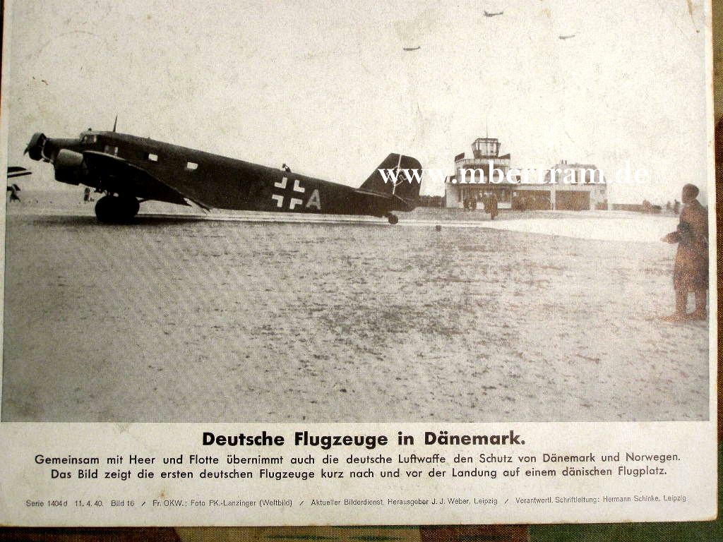 Deutsche Flugzeuge Dänemark, Schutz der Flughäfen,1940