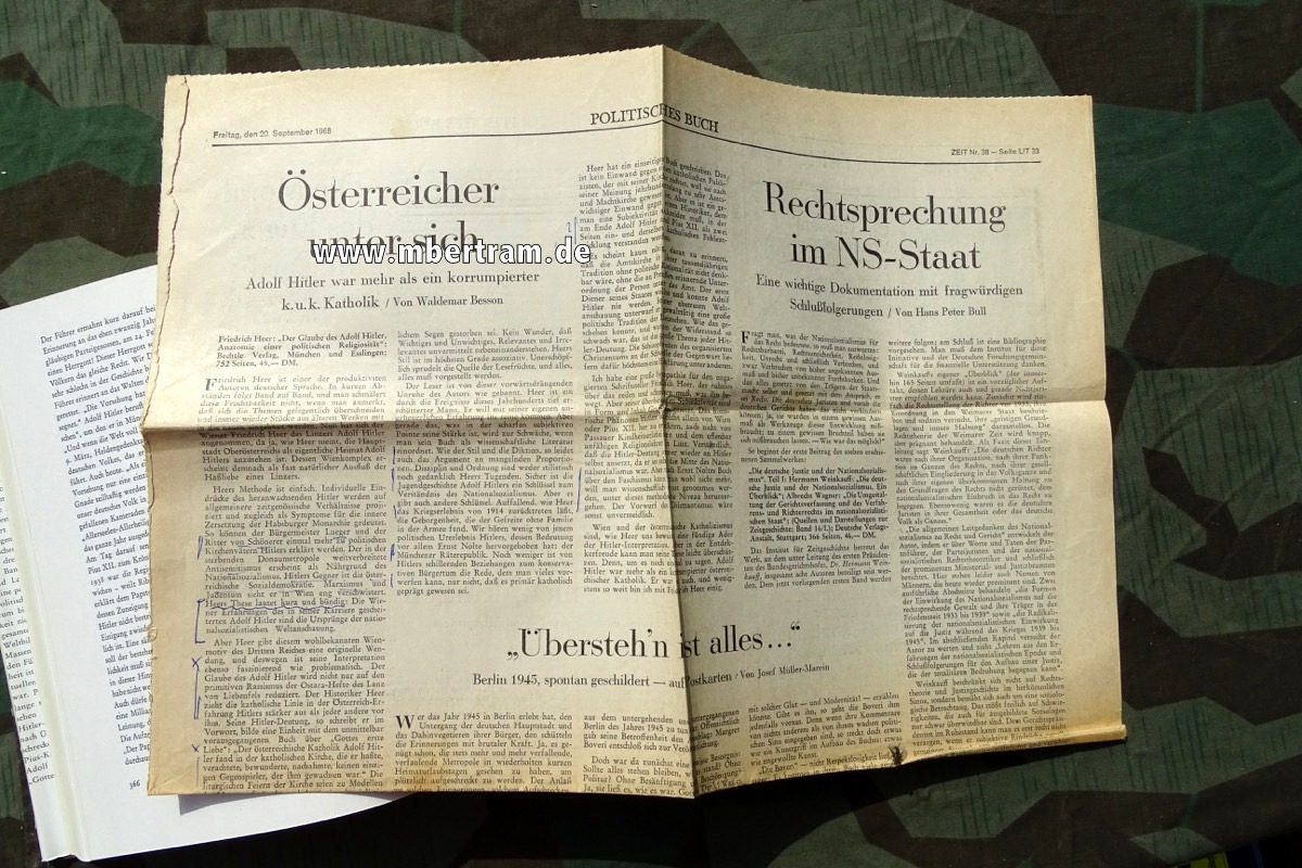 Heer, Friedrich: Der Glaube des Adolf Hitler. 1968