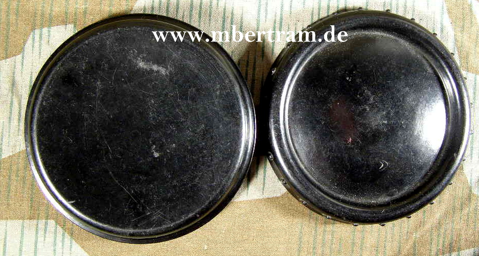 Wehrmachts Butterdose, dunkles Bakelit um 1944